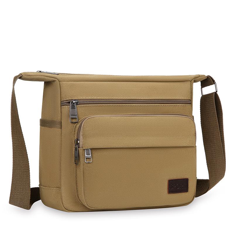 Мужская парусиновая сумка через плечо и на плечо - Повседневная дорожная сумка-мессенджер и рюкзак