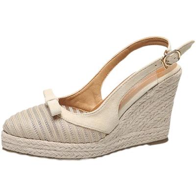 Модные туфли на высоком каблуке, женские туфли для вечеринок, брендовые женские туфли на танкетке, элегантные современные туфли на высоком каблуке 10 см, черные, размер плюс 41, D140