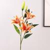Шелковая лилия Брауна с эффектом реального прикосновения, пластиковые искусственные цветы для гостиной, для рабочего стола