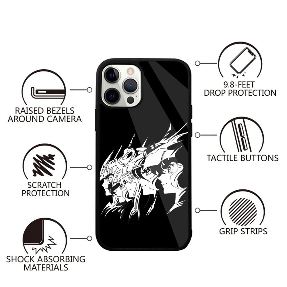 S-Saint Seiya Knights Zodiac Phone Case For iPhone 16,15,14,13,12,11,Plus,Pro,Max,Mini Magsafe Magnetic Wireless Charging