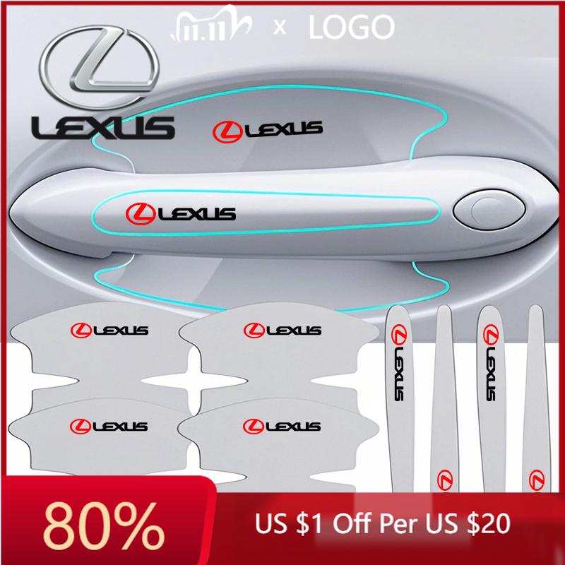ZAG1 2026 Hot Interior Stickers TPU Car Transparent Door Bowl Handle Protective Film Sticker For Lexus LS LC RZ IS350 ES300 GS350 CT2