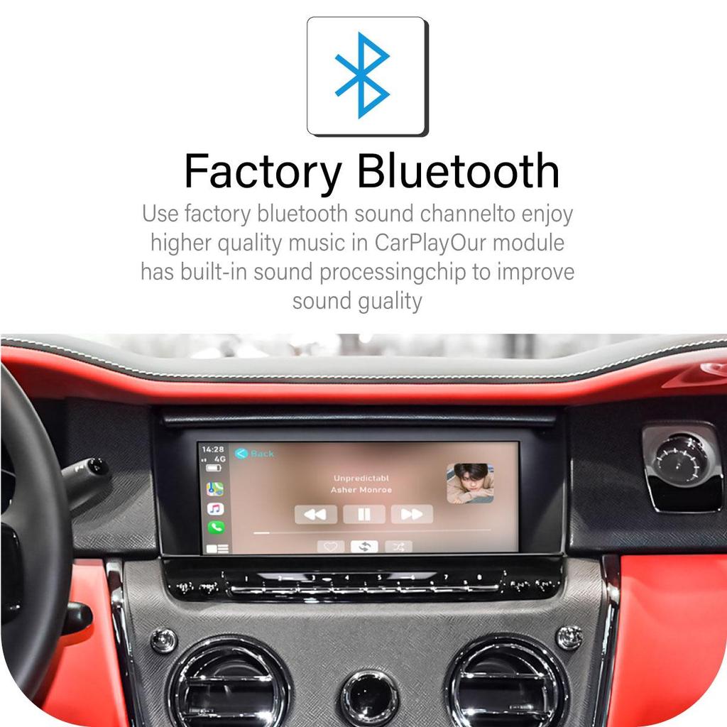 Sinairyu Wireless Apple Carplay Compatible For Rolls Royce Dawn Cullinan Wraith Ghost Phantom NBT 2009-2018 Android Auto Module Box
