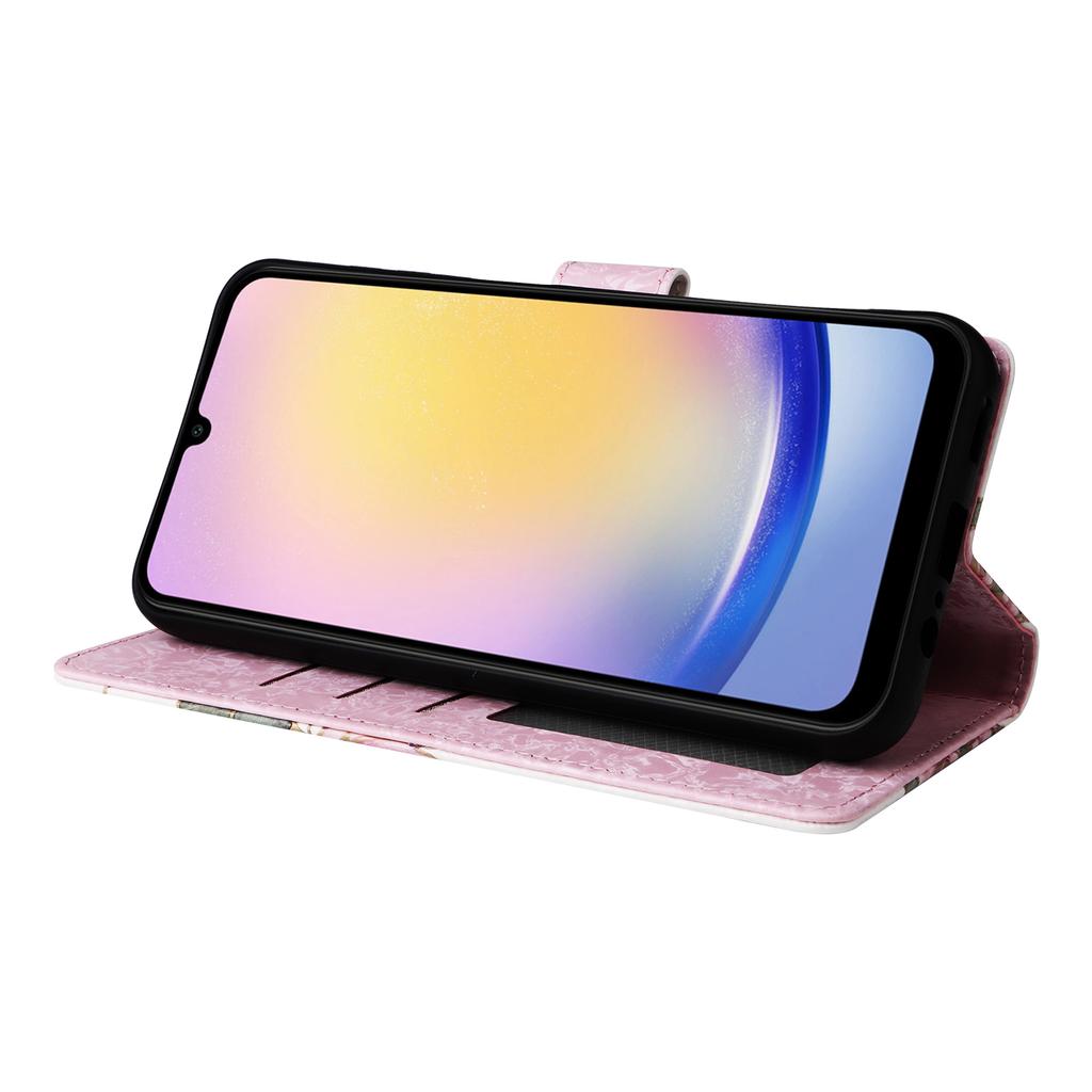 For Samsung Galaxy A25 5G (Global) (161.0 X 76.5 X 8.3mm) Leather Case Wallet Lacquered Phone Cover