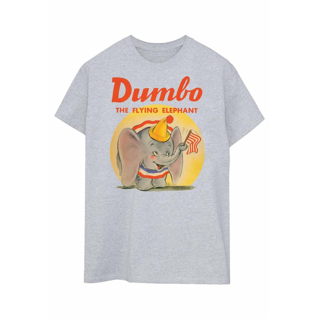 Disney Womens/Ladies Dumbo Flying Elephant Cotton Boyfriend T-Shirt