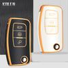 TPU Чехол-книжка для автомобильного ключа-брелока для Ford Fiesta Focus 2 Ecosport Kugua Falcon Escape C-Max Защитный аксессуар