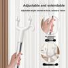Retractable Clothes Drng Rod Single Prong Clothes Hanger Storage Organizer for Home Dormi Stainl Steel PP Material