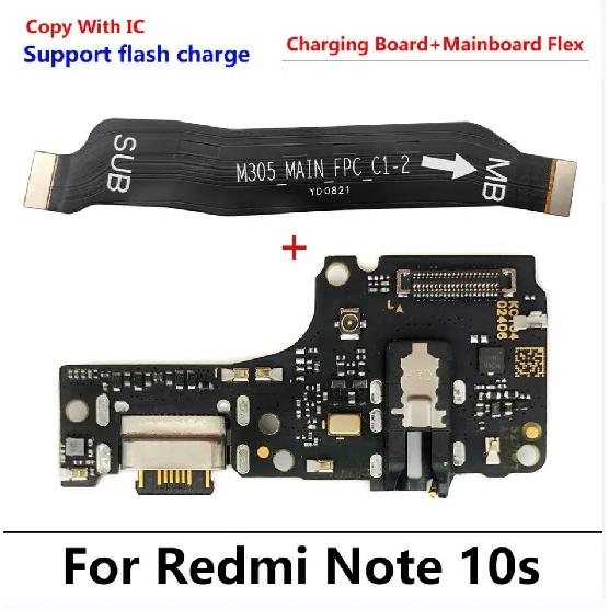 Протестировано для Xiaomi Redmi Note 10 Pro 10s 11 11s Pro 4G 5G USB-порт для зарядки, плата-докер, разъем, основной шлейф FPC, шлейф материнской платы