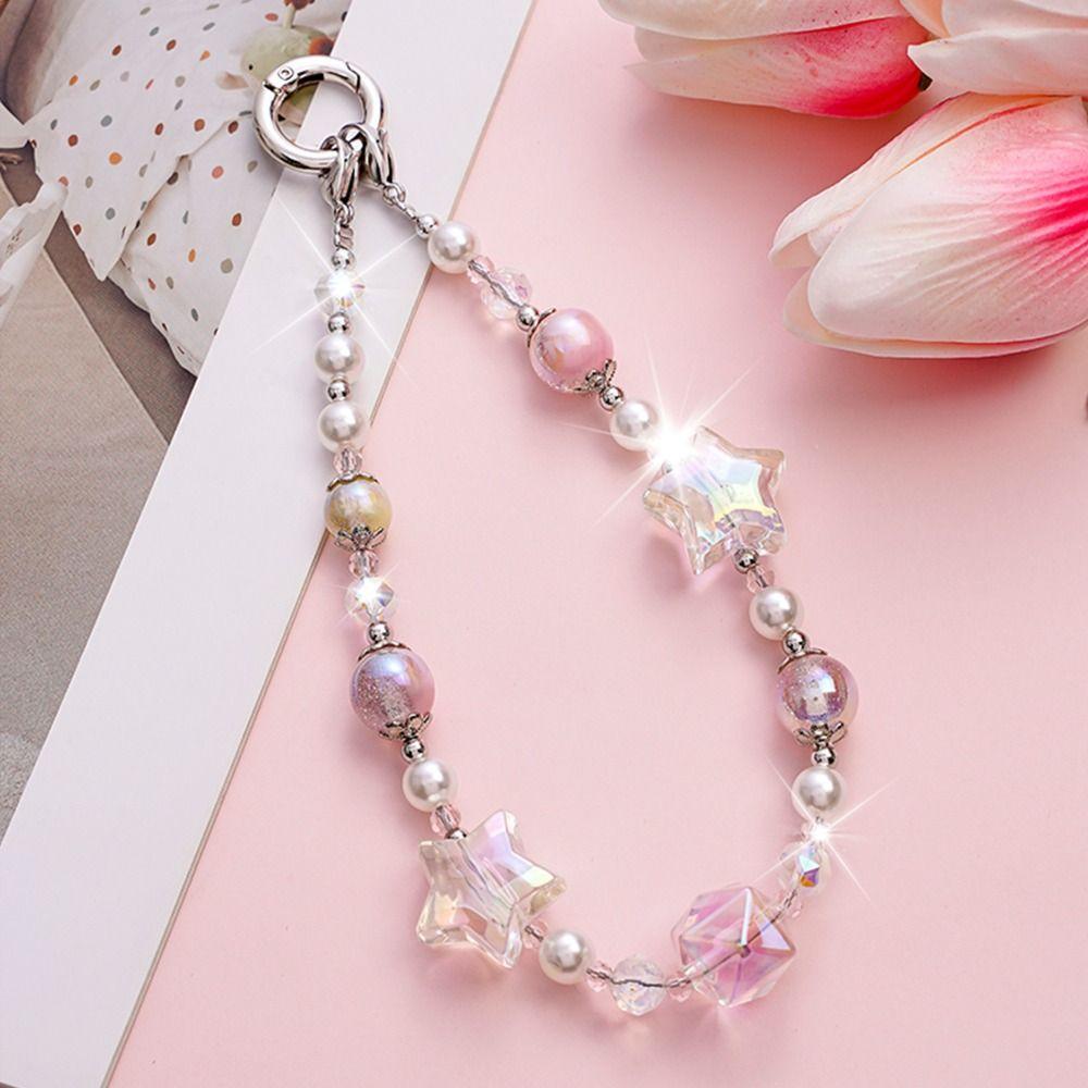 Dazzling Phone Case Chain Lanyard Short Phone Bracelet High End Phone Lanyard Pendant