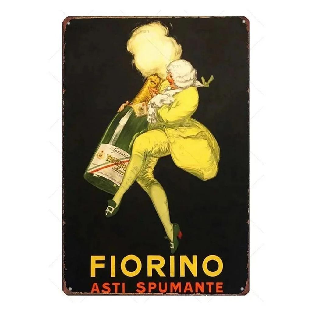 Metal Tin Signs Chablis Fiorino Wall Decoration Plaque Vintage Art Poster Iron Painting for Man Cave Home Cafe Garden Club Bar