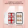 Мини-холодильник для косметики с зеркалом и LED-подсветкой, 4 л, мини-холодильник для спальни, автомобиля, маленький холодильник для косметики, ухода за кожей