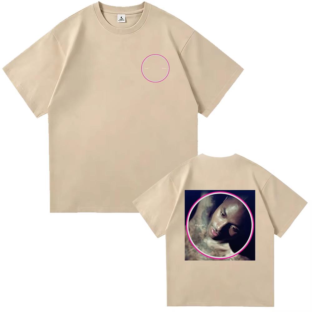 Summer Hot Sale Steve Lacy Portrait Front & Back Print T-Shirt American Retro Hip Hop Oversized Men Women T-shirt Y2K Cotton Gothic Round T-shirt