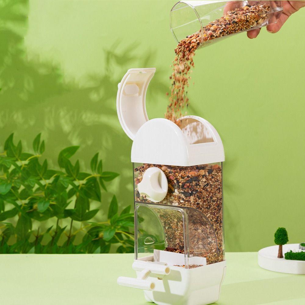 Convenient Bird Feeder Transparent Bird Food Box Bird Hanging Food Dispenser Outdoor