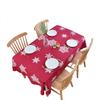 Christmas Tablecloth Rectangle, Table Cloth with Snowflake Decorations, Heavy Weight & Spillproof Table Cover for Dining, Party & Holidays