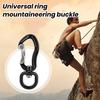 Hanging Buckle 360-Degree Swivel Rotating Self Auto Locking Carabiner Strong Load-bearing Aluminum Alloy Versatile Carabiner Clip