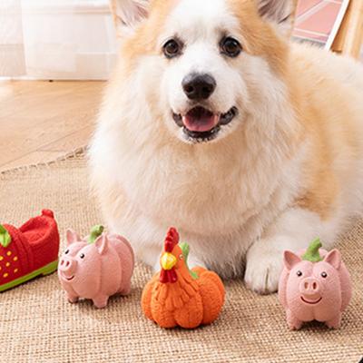 Игрушка для питомца Латексная Свинья Форма Курицы Игрушка для Прорезывания Зубов у Собак со Встроенным Звуковым Устройством Снимает Скуку Тревожность Разлуки Жевательная Игрушка