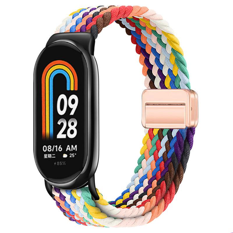 Для Xiaomi Mi Band 10 ремешок Аксессуары дышащий нейлон Магнитный плетеный Браслет ремень pulseira correas для Xiaomi Mi band 9 8