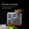 Hexinyue Rectangular 5-Compartment Takeaway Lunch Boxes (150 Sets)