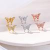 Korean Version of Fashion Temperament Retro Cute Simple Small Delicate Butterfly Stud Earrings Women's Earrings