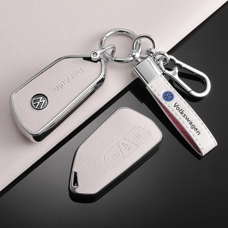 TPU Leather Car Remote Key Case Fob Cover Holder Shell For VW Volkswagen Golf 8 ID.3 ID.4 MK4 MK8 2022 2021 GTI R Accessories
