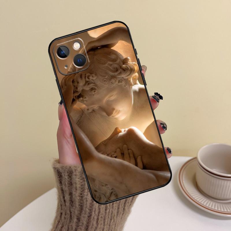 Художественный чехол для телефона с изображением ангела Амура для iPhone 16 Pro Max 14 13 12 11 15 17 Pro Max mini Plus 16e 17 Air Cover Funda