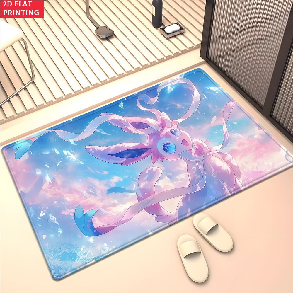 Cute Yellow Cartoon Character Area Rug Anti Slip Washable Floor Mat For Kids Bedroom Living Room Game Bedroom Home Decor Carpet