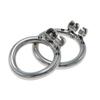 Замок верности из нержавеющей стали с защелкивающимся кольцом, два плоских круглых и овальных, может быть оснащен различными секс-игрушками Headstall SM