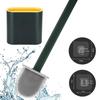 Silicone Bristles Toilet Brush and Holder for Bathroom Storage and Organization Compact Wall Hang Cleaning Kit WC Accessories