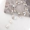 Atria's luxurious and stylish baroque pearl Y-shaped necklace, JONNEJJ0001WH