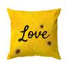 1/4Pcs Yellow Letters Sunflower Design Cushions Pillowcase Polyester Cushion Cover Throw Pillow Pillowcover Home Car Sofa Decor