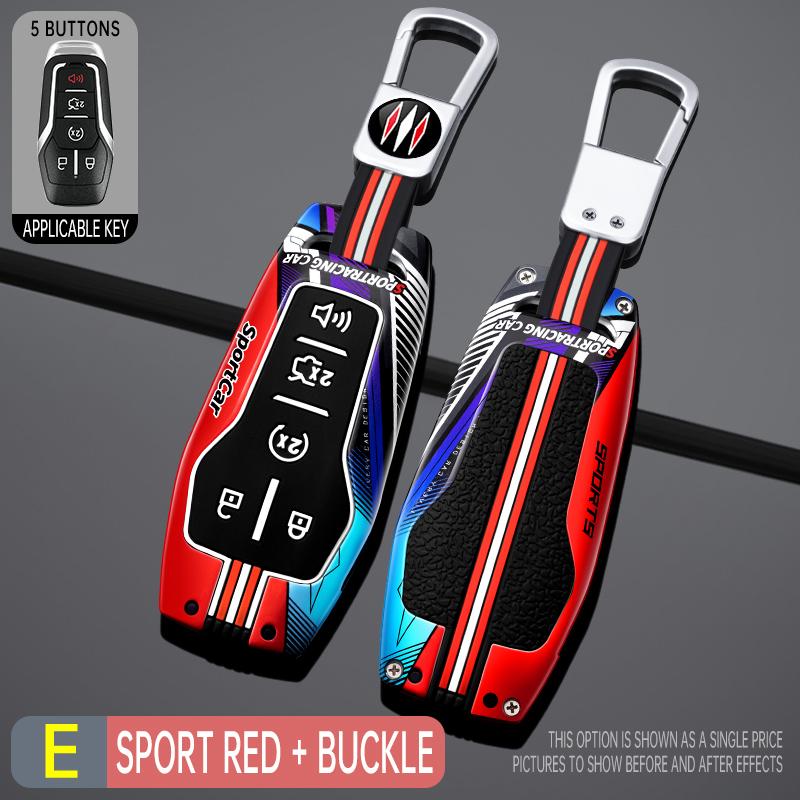 Interior Mouldings Zinc Alloy Car Key Case Cover Shell For Ford Fusion Mondeo Mustang F-150 Explorer Edge 2015 2016 2017 2018 Pr
