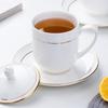 Офисная кружка из костяного фарфора Цзиндэчжэнь с крышкой