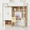 Compact Loft Bed with Desk and Cabinet for Dorms or Small Apartments