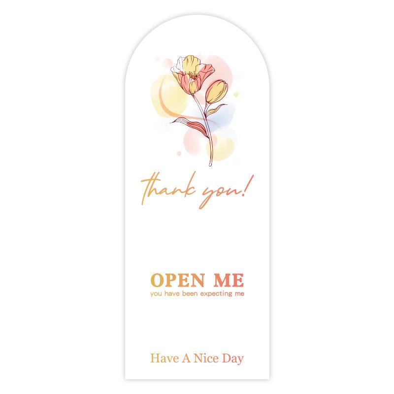 50 листов/упаковка, цветочные наклейки, минималистичные, печатные украшения, прямоугольные, наклейки для запечатывания, наклейки для запечатывания подарочных коробок, самоклеящиеся этикетки