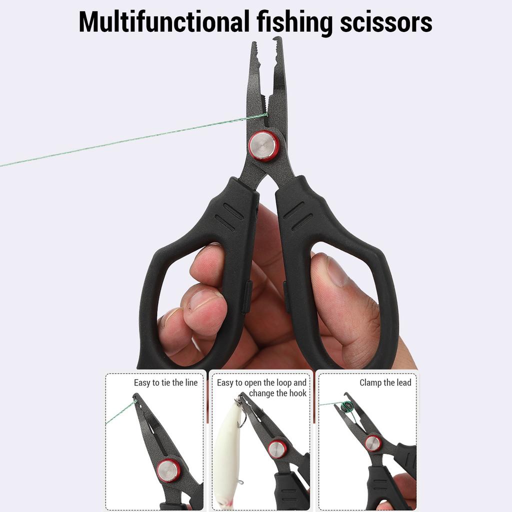 Набор из 5 рыболовных инструментов, захват для рыбы, нож для разделки рыбы, плоскогубцы, ножницы для рыбалки