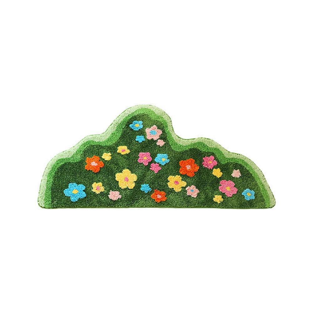 Non Slip Imitation Cashmere Carpet Irregular Bedside Carpet Decorative Floor Mats Kitchen