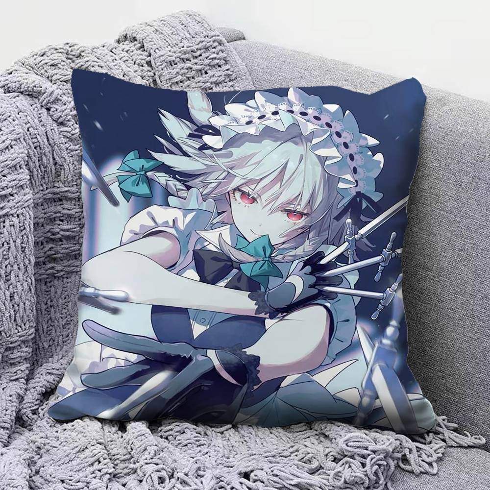 Sakuya Izayoi Touhou Project Pillow Covers Home Sofa Cushion Covers and Aecorative Custom
