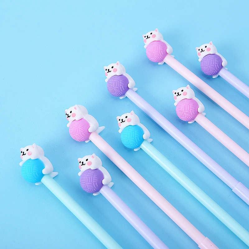 1 шт. милый креативный кот 0,5 мм мультяшный каваи канцелярские принадлежности офисные школьные принадлежности детские подарки гелевые ручки
