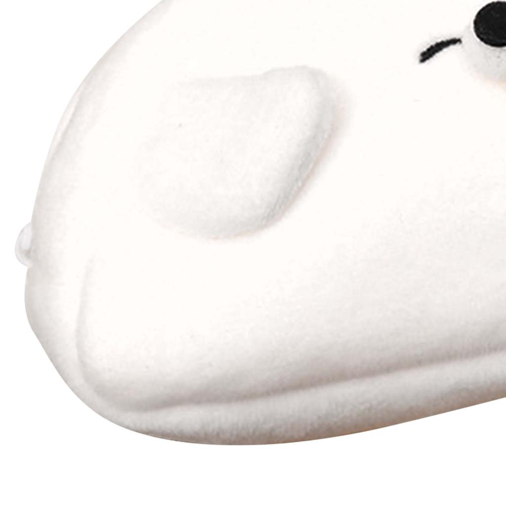 Small Pen Bag Cute Cartoon Seagull White Soft Short Plush Student Pencil Bag for School Offi