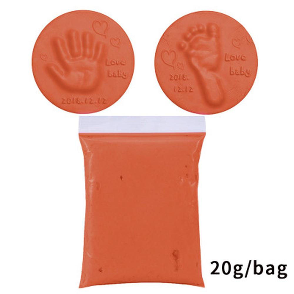 20g/pack Bag Clay Baby Hand Foot Inkpad Ultra Stereo Care Air Drying Soft Clay Handprint Imprint Kit Casting Toys