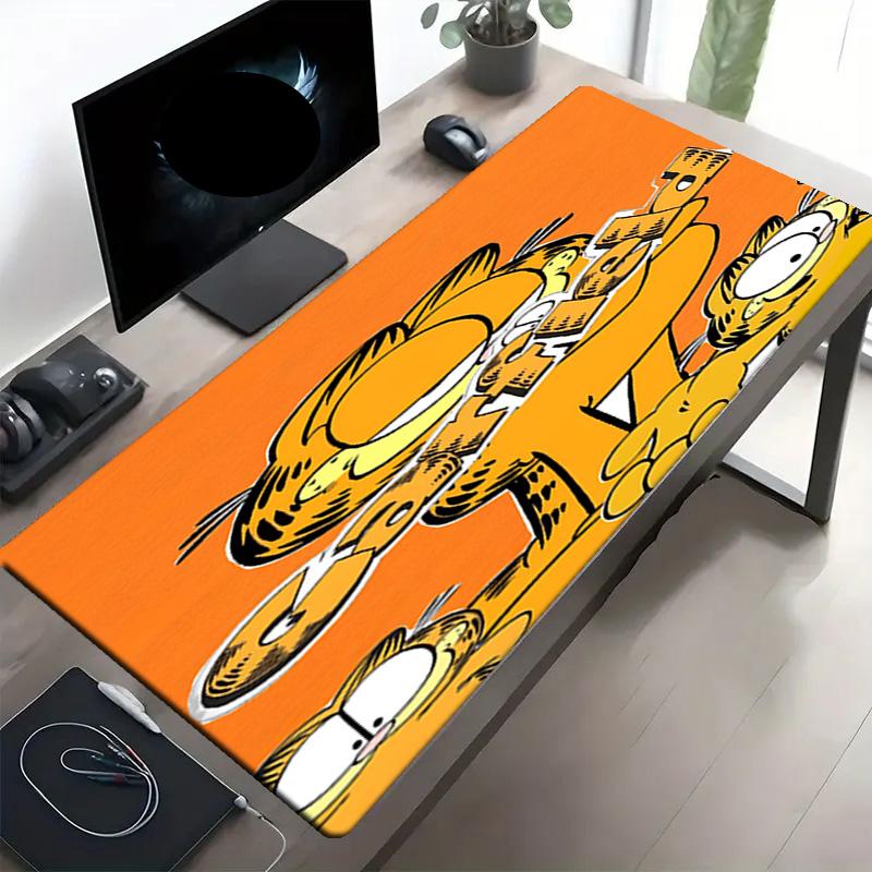 Garfield Print Mouse Pad, Anti‑Slip Desktop keyboard Mat, for PC Laptop Gaming Working Daily Use, Cool Festival Surprise Gift