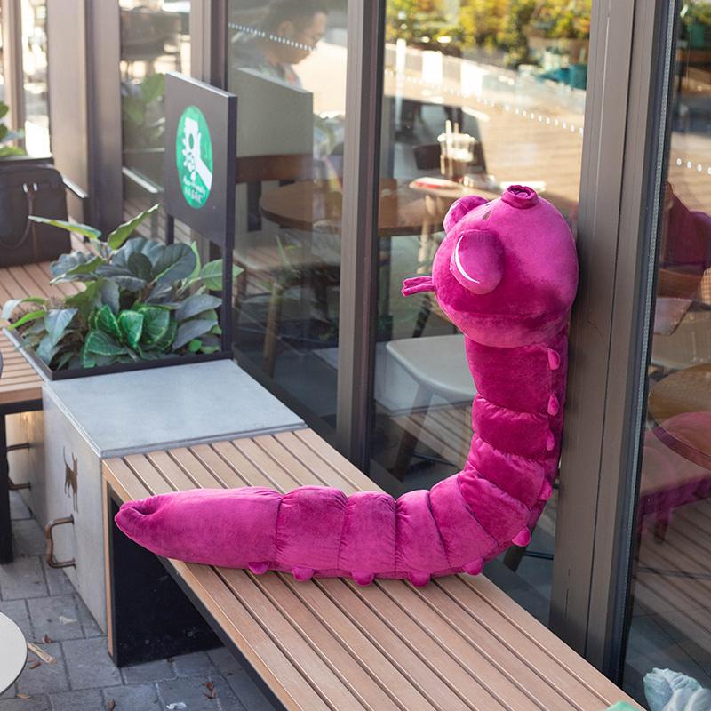 80-140cm Anime Character Plush Toy Ugly Cute Worm Style Pillow Doll Holiday Gift