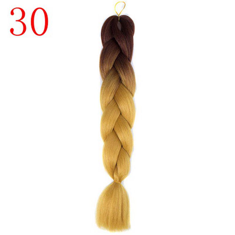Ombre Hair Jumbo Braids Волосы Синтетические наращивания волос для женщин Розовый Красный Синий 102 Доступных цвета