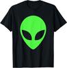 Green Alien Head 90's Style Funny Alien T-Shirt