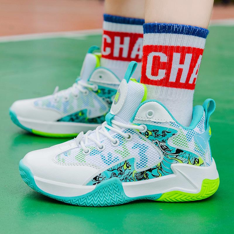 Мужские баскетбольные кроссовки сетчатые кроссовки для реальных игр летние кожаные водонепроницаемые кроссовки со средней высотой студенческие нескользящие и износостойкие кроссовки