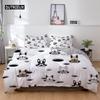 3D Dog Bedding Set Cute French Bulldog Puppy Duvet Cover Sets Cartoon Bed Cover Pet Animals Home Textiles Queen 2/3Pcs King Full