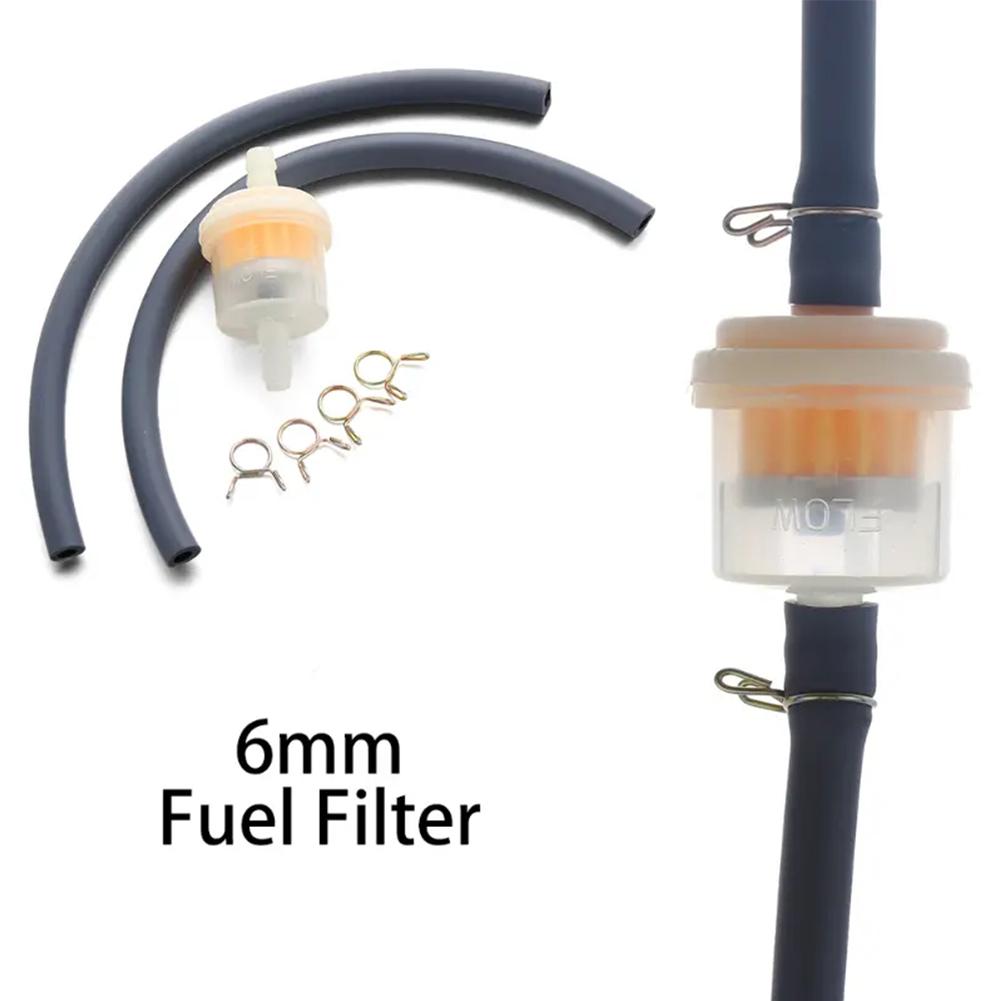 Scooter Motorcycle Moped Scooter Dirt Bike Universal 6mm ATV Fuel Filter Motorcycle Gasoline Gas Fuel Gasoline Oil Filter