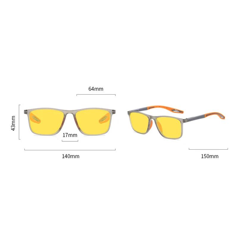 Unisex New Photochromic Night Vision Myopia Glasses Fashion Sports Outdoor Driving Riding Eye Protection Yellow Lens Glasses