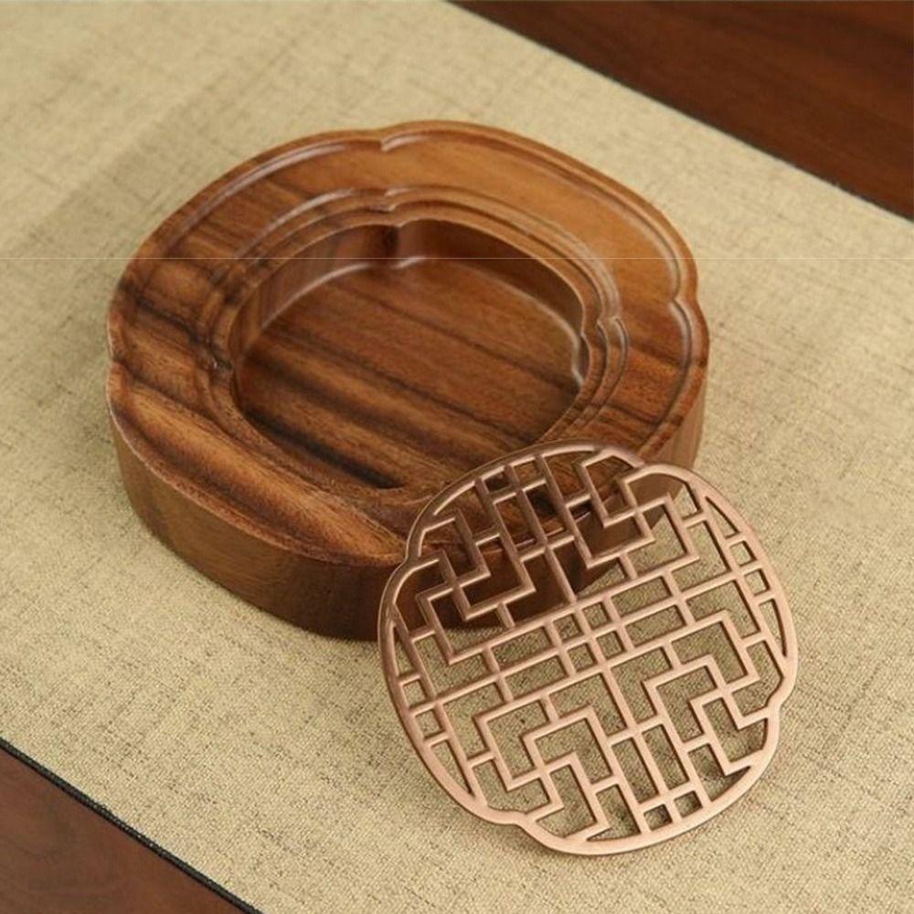 Walnut Wood Bearing Wood Tea Tray Water Storage Detachable Dry Brewing Tea Table Drainage Hollow Out Teapot Drain Plate