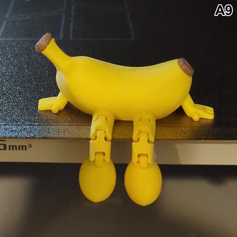 1 шт. 3D-печатные фигурки фруктов и овощей с подвижными суставами, дизайн лимона и банана, украшения для стола, декор для дома