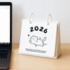 Cartoon 2026 Desktop Calendar Cat Pattern Table Planner Creative Standing Flip Calendar  Home